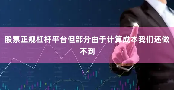 股票正规杠杆平台但部分由于计算成本我们还做不到